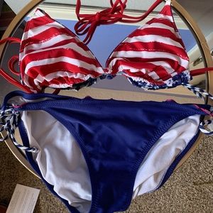 REVERSIBLE Patriotic Fourth of July USA Stars & Strips bikini